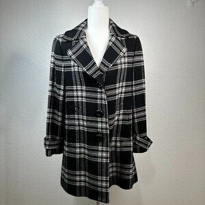 Talbots Plaid Wool Blend Coat Size 8P – Full Lined Pre-Owned
